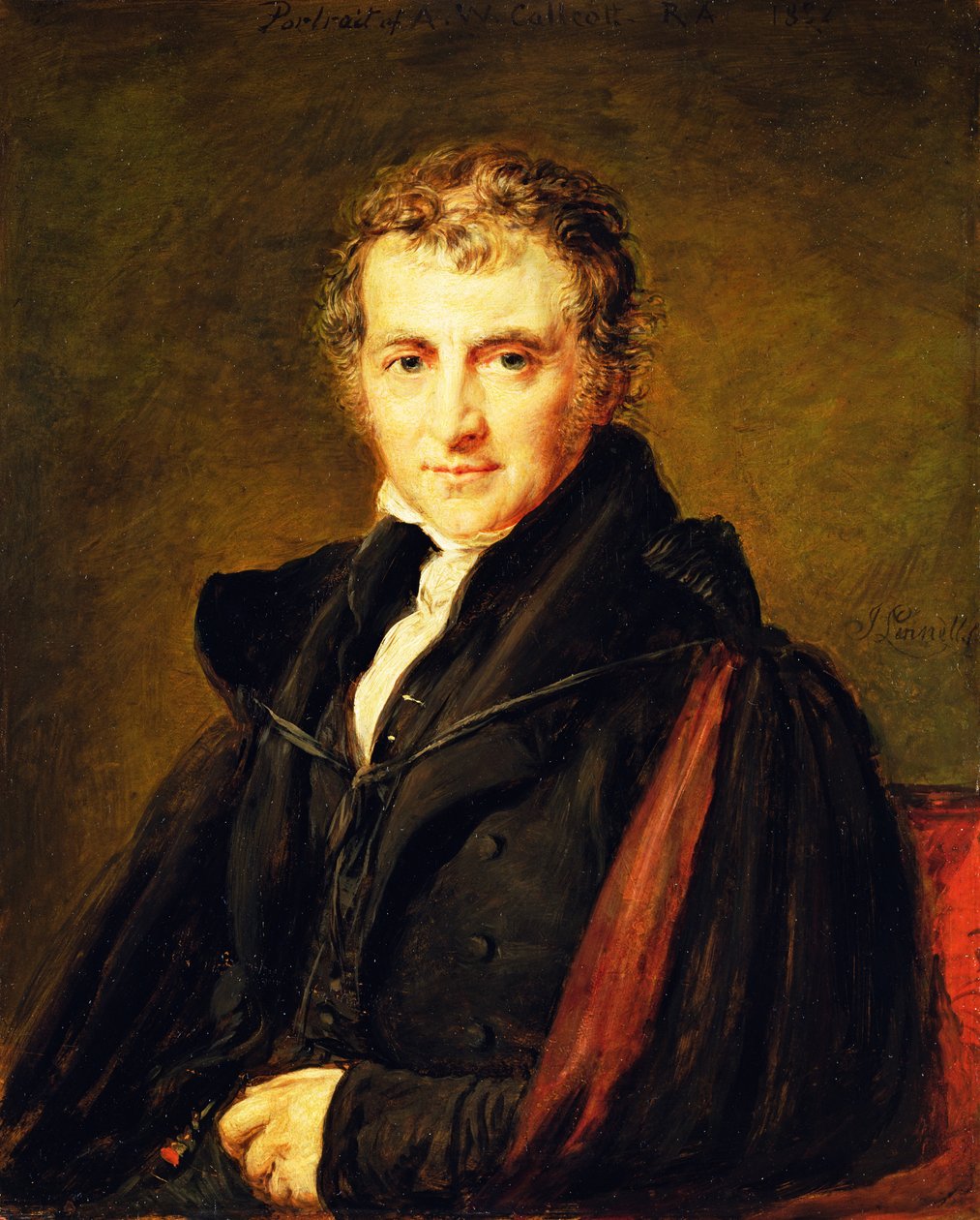 Sir Augustus Wall Callcott (1799-1844) 1847 (öljy paneelille) tekijältä John Linnell