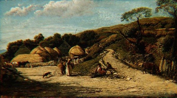 Steep Hill, Isle of Wight, n. 1815-1816 (öljy myllylevylle) tekijältä John Linnell