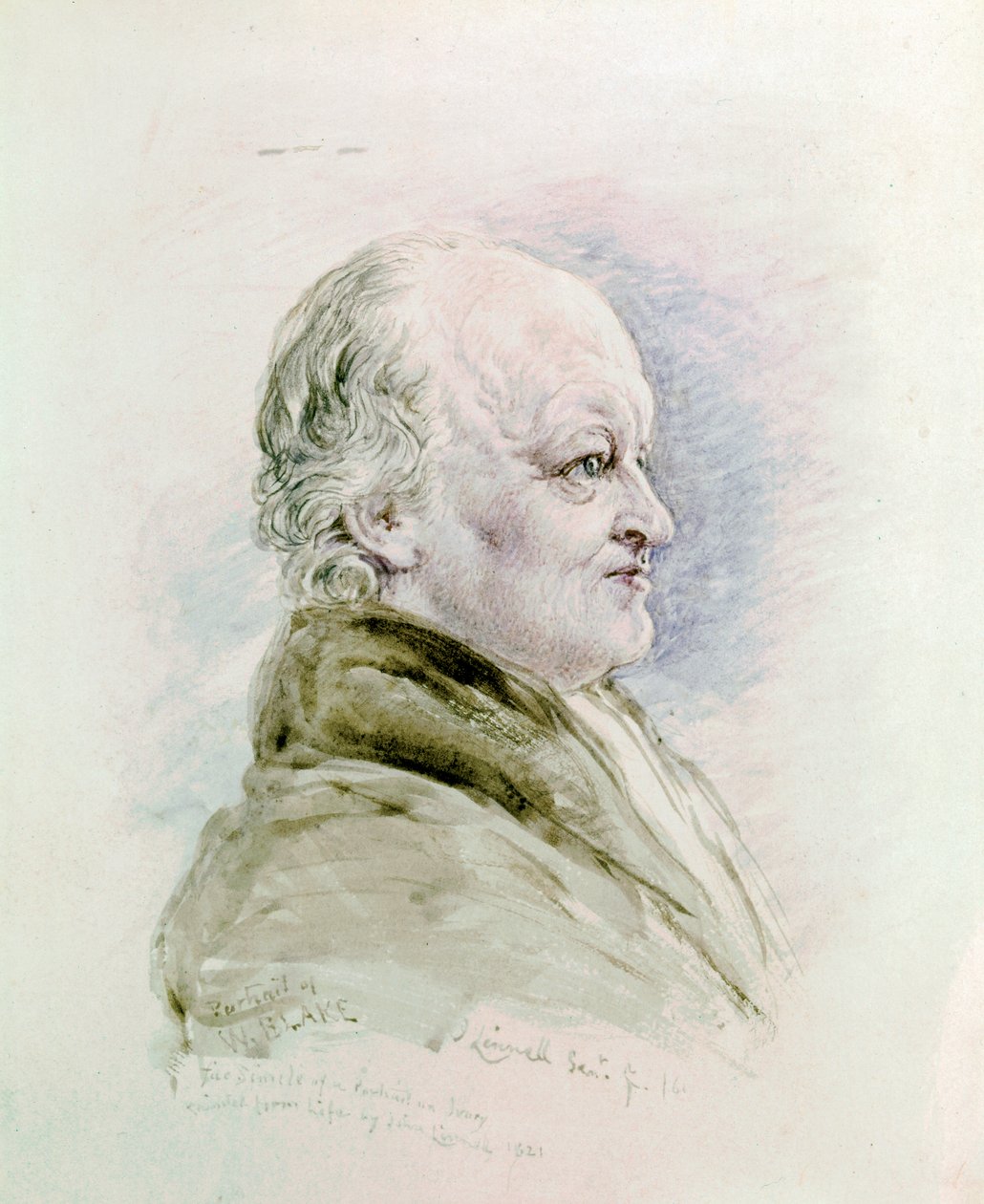 William BLAKE, muotokuva tekijältä John Linnell