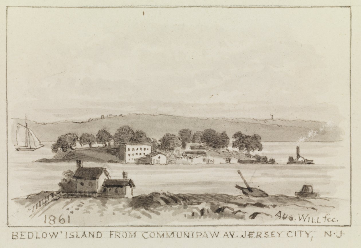 Bedloe Island Communipaw Ave., Jersey City, N.J., 1861 tekijältä John M. August Will
