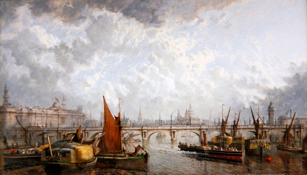Näkymä Somerset Houselle, St. Paulille ja Waterloon sillalle tekijältä John MacVicar Anderson