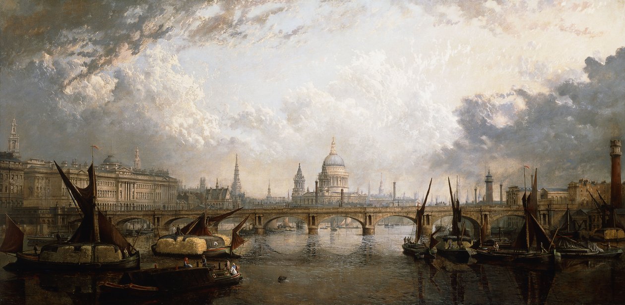 Thames Hungerford Bridgeltä, 1871 tekijältä John MacVicar Anderson