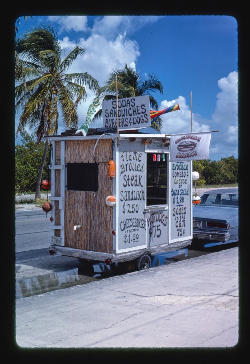 Rantaruokailuvaunu, Key West, Florida, Yhdysvallat tekijältä John Margolies