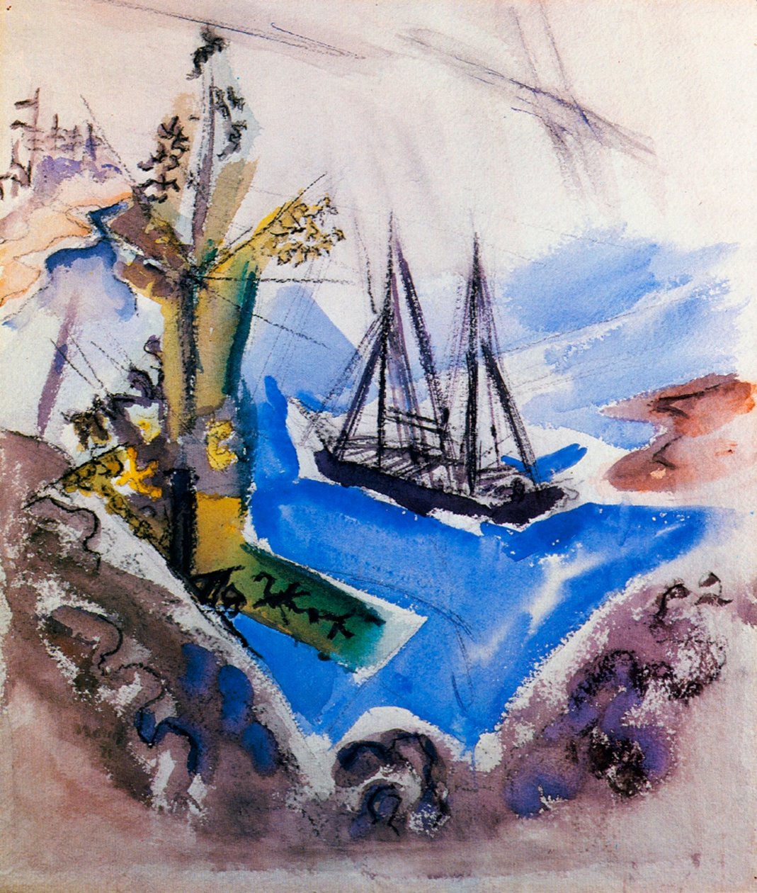 Kuunari ja puu tekijältä John Marin