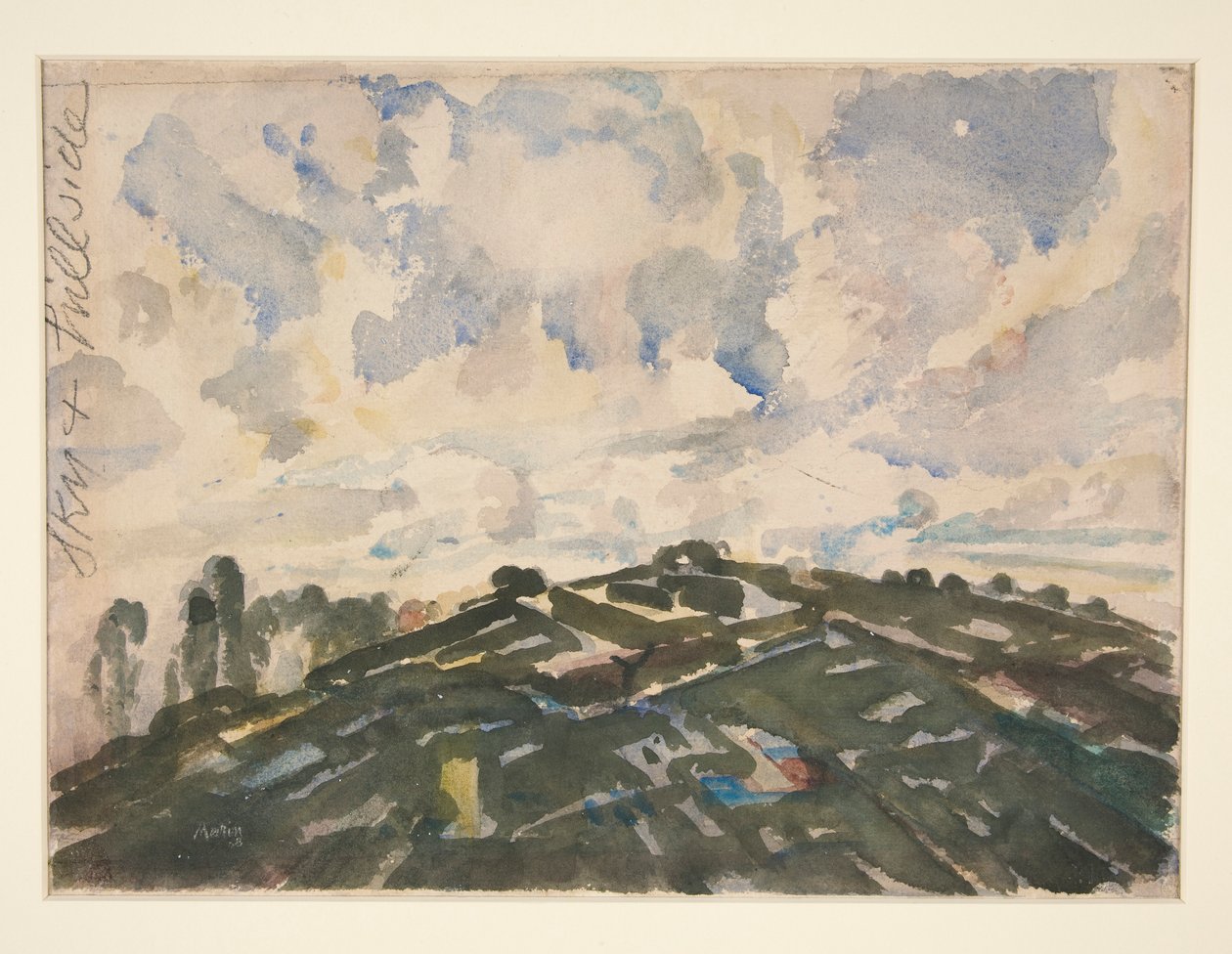 Land and Sky, Ranska, 1908; tai Kukkula tekijältä John Marin