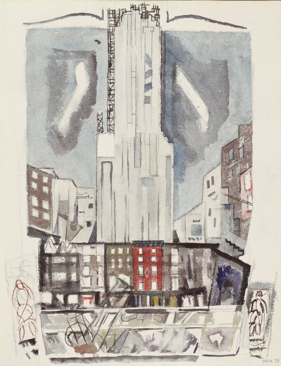 Midtown New York tekijältä John Marin