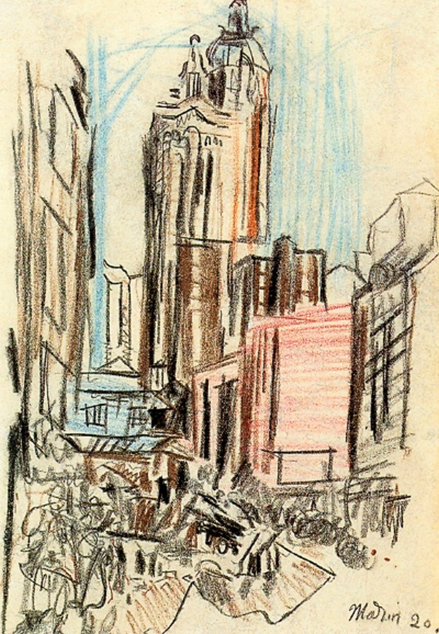 New York, luonnos tekijältä John Marin
