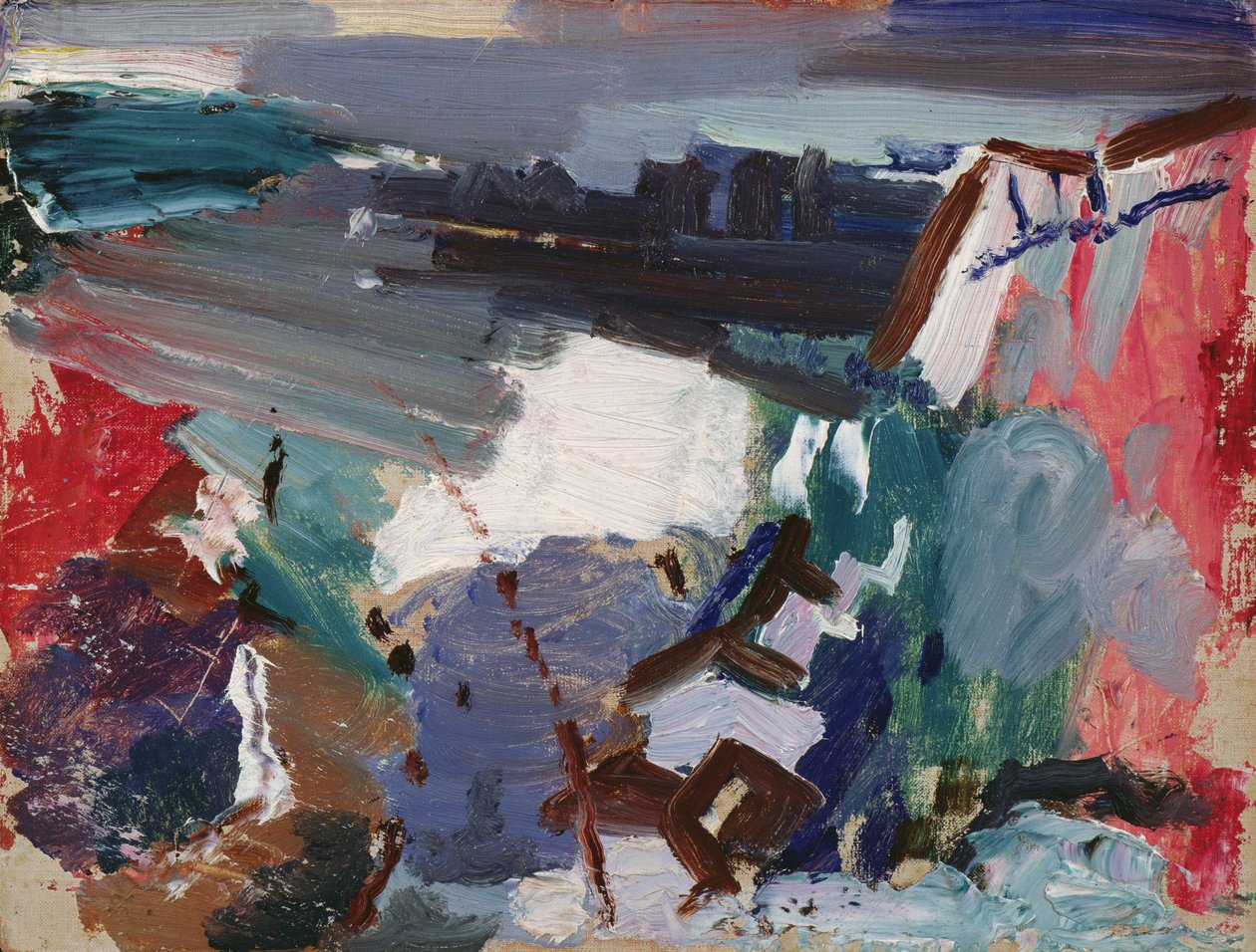 Nro 5, Weehawken-sarja, n.1910 (öljy kankaalle). tekijältä John Marin