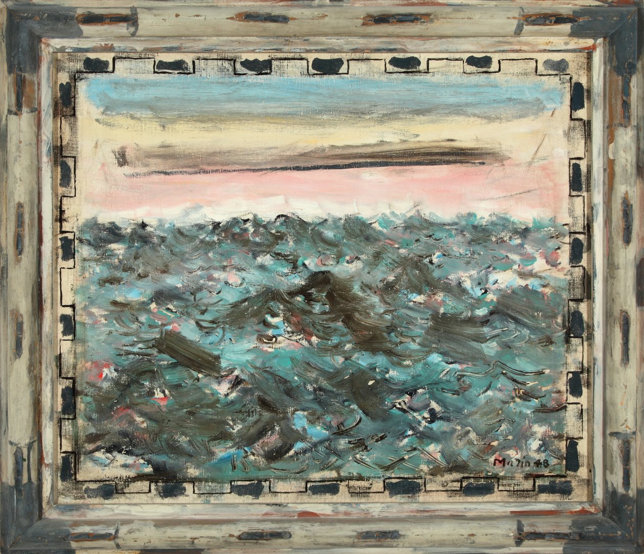 Meri, vaaleanpunainen ja keruleansininen 1948 (Öljy kankaalle) tekijältä John Marin