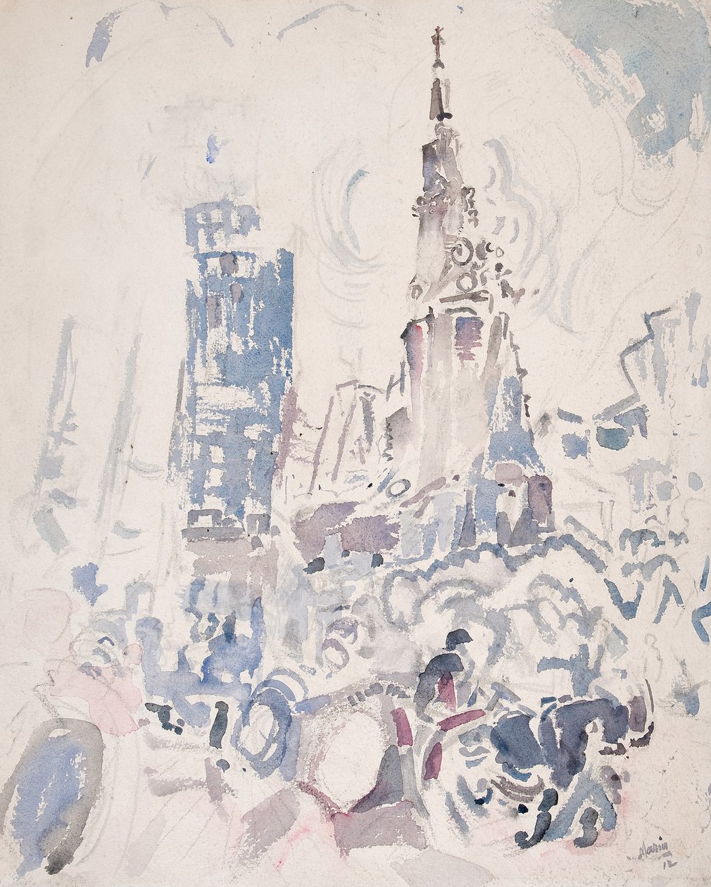 Pyhän Paavalin kirkko, Lower Manhattan (Broadway, Pyhän Paavalin kirkko) tekijältä John Marin