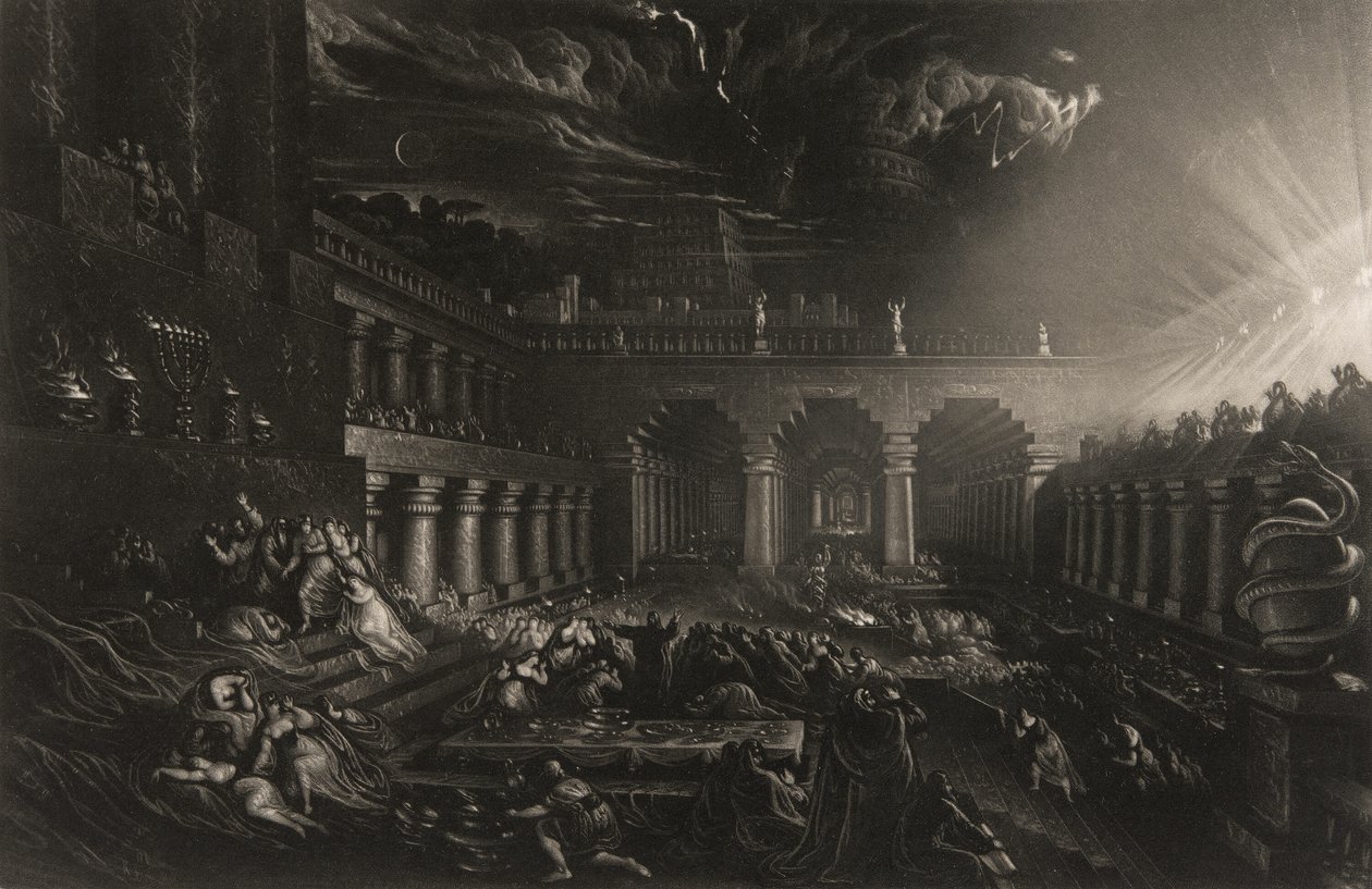 Belsassarin juhla, Raamatun kuvituksista. tekijältä John Martin