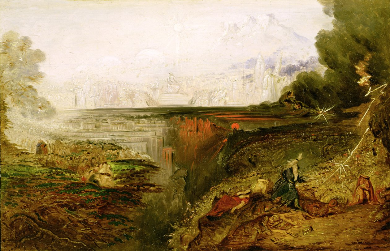 Study for The Last Judgement, n. 1851-1853 (öljy paneelille) tekijältä John Martin