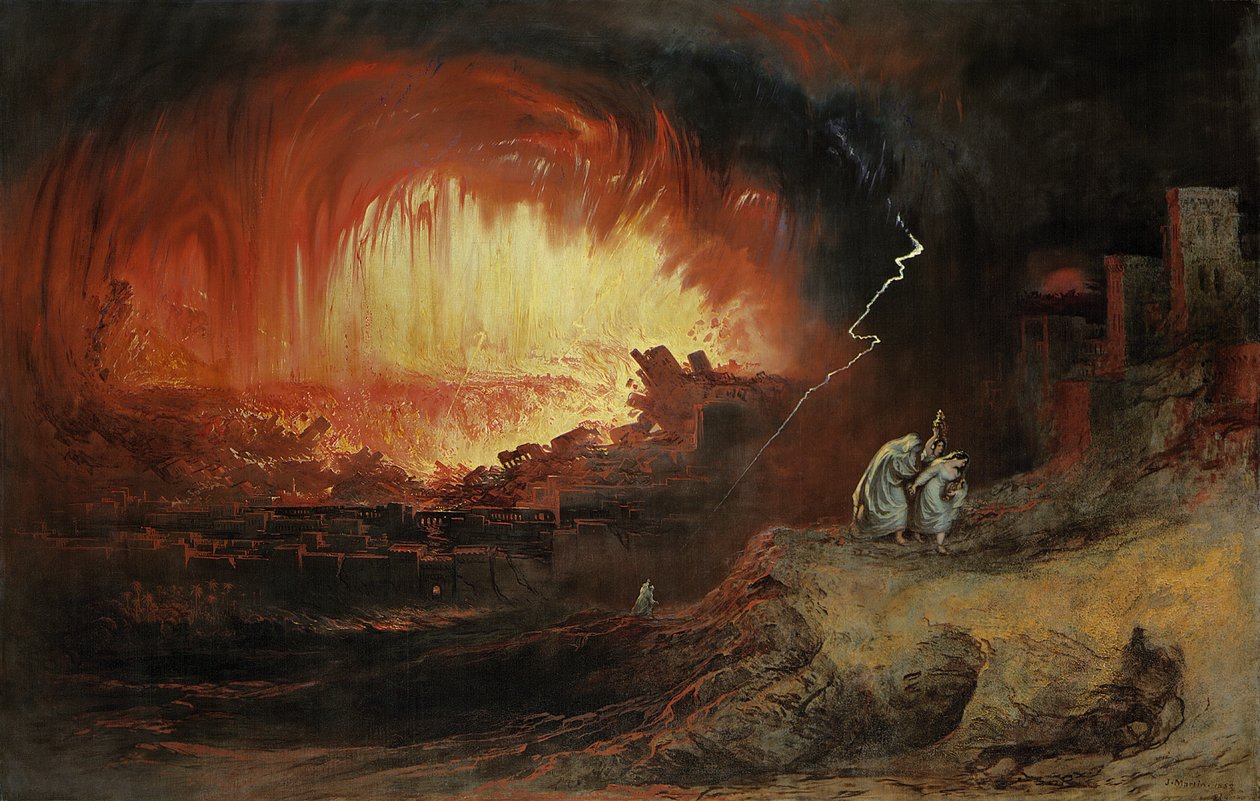 Sodoman ja Gomorran tuho, 1852 tekijältä John Martin