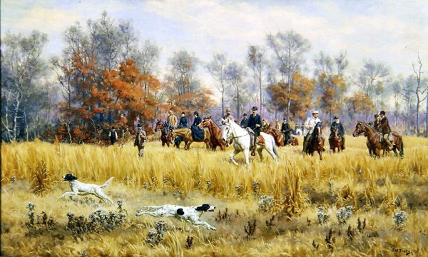 Field Trials in North Carolina tai Central Field Trials of 1891, c.1891 (öljy kankaalle) tekijältä John Martin Tracy