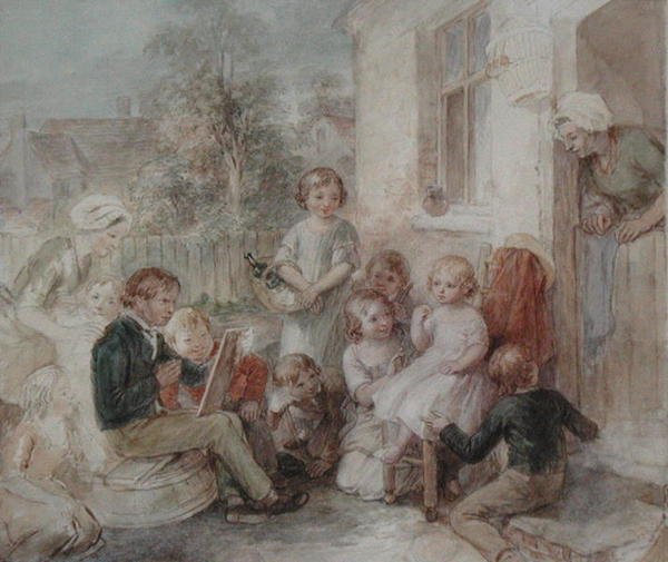 Nuori taiteilija, n. 1820 (akvarelli paperille) tekijältä John Massey Wright