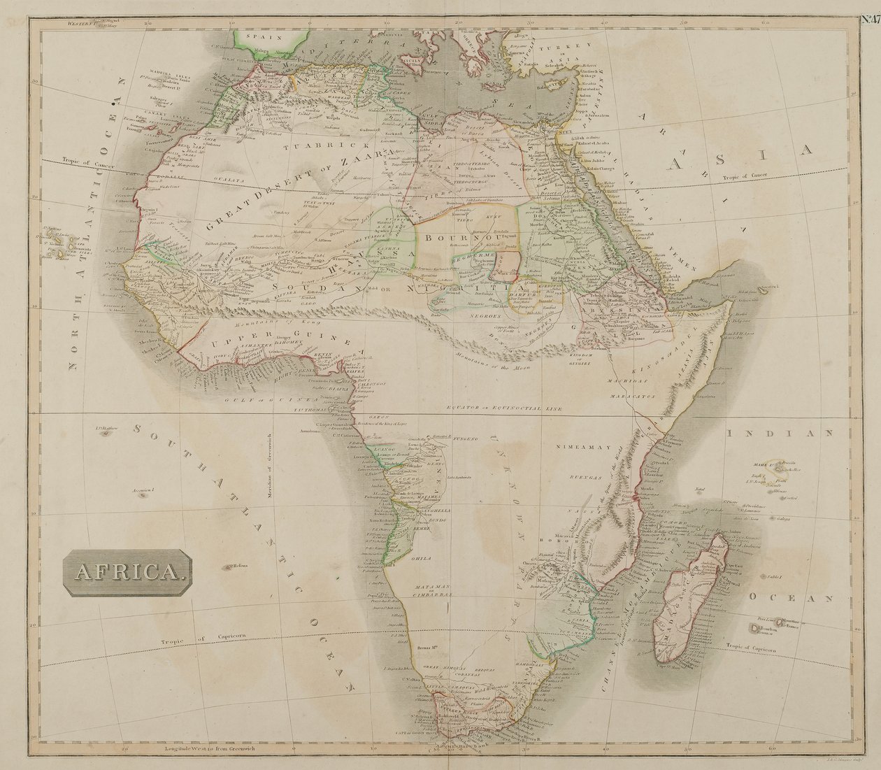 Afrikka (käsinvärinen kaiverrus) tekijältä John Menzies