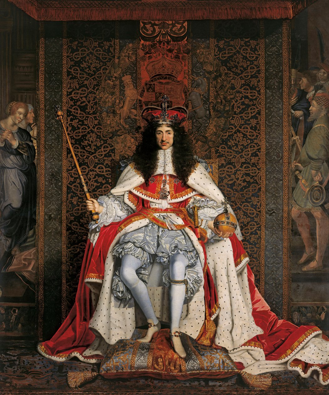 Charles II:n muotokuva Englannista 1630-1685, noin 1676. tekijältä John Michael Wright