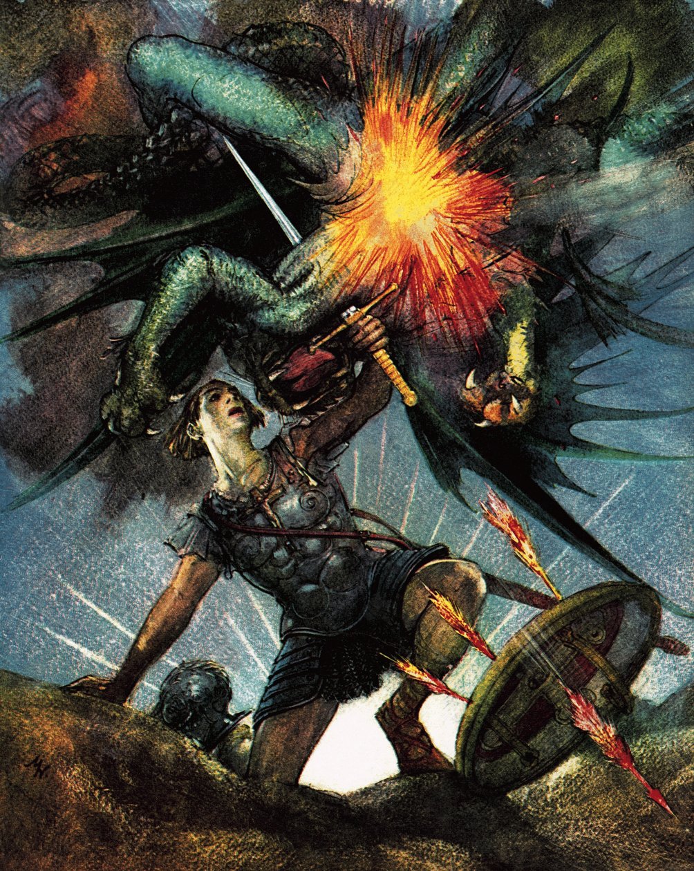 Christian taistelee hengestään tekijältä John Millar Watt