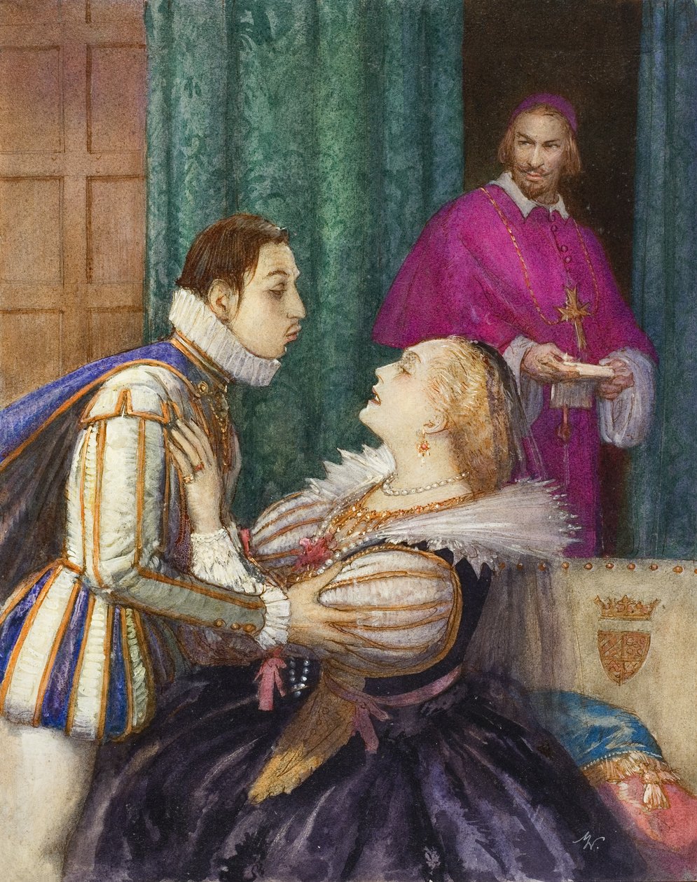 Richelieu, suuri kardinaali (guassi paperille) tekijältä John Millar Watt