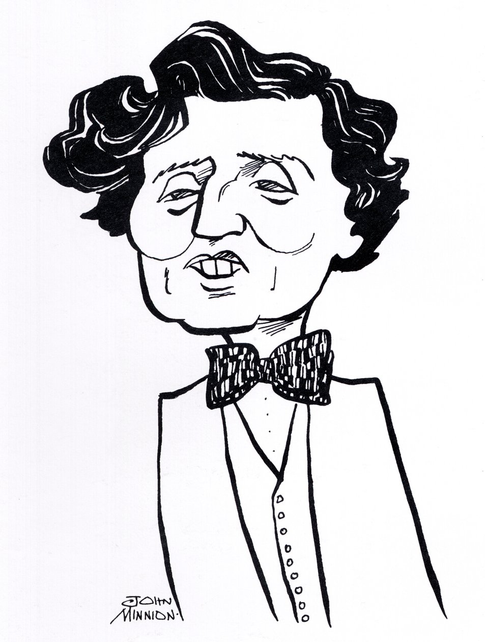 Alban Berg, karikatyyri - itävaltalainen säveltäjä, 9. helmikuuta 1885 - 24. joulukuuta 1935 tekijältä John Minnion