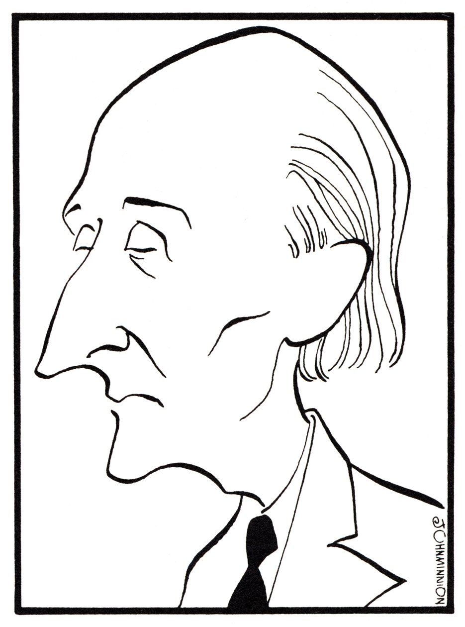 Frederick Delius - John Minnionin karikatyyri - englantilainen säveltäjä - 29. tammikuuta 1862 - 10. kesäkuuta 1934 tekijältä John Minnion