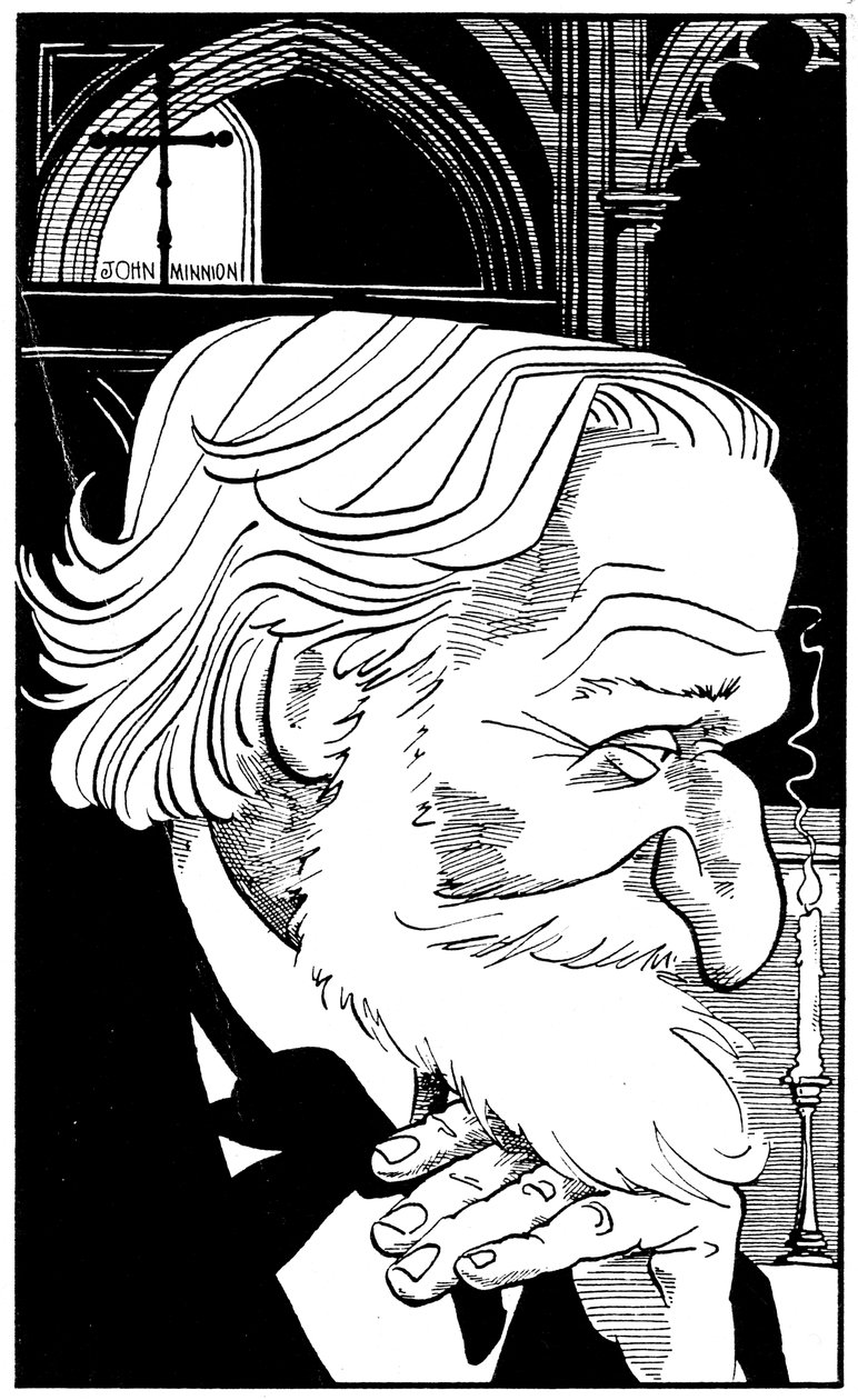 Giuseppe Verdi - italialaisen säveltäjän profiilikuva, 9. tai 10. lokakuuta 1813 - 27. tammikuuta 1901. tekijältä John Minnion