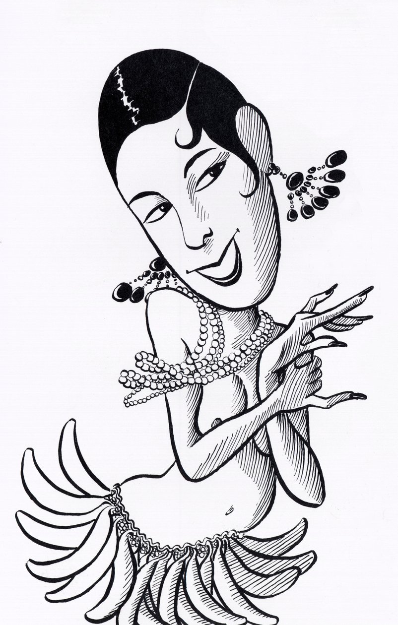 Josephine Baker, karikatyyri tekijältä John Minnion