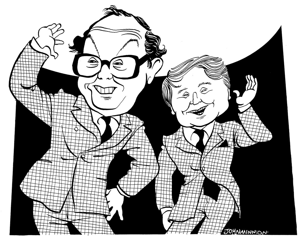 Morcambe ja Wise - John Minnionin karikatyyri tekijältä John Minnion