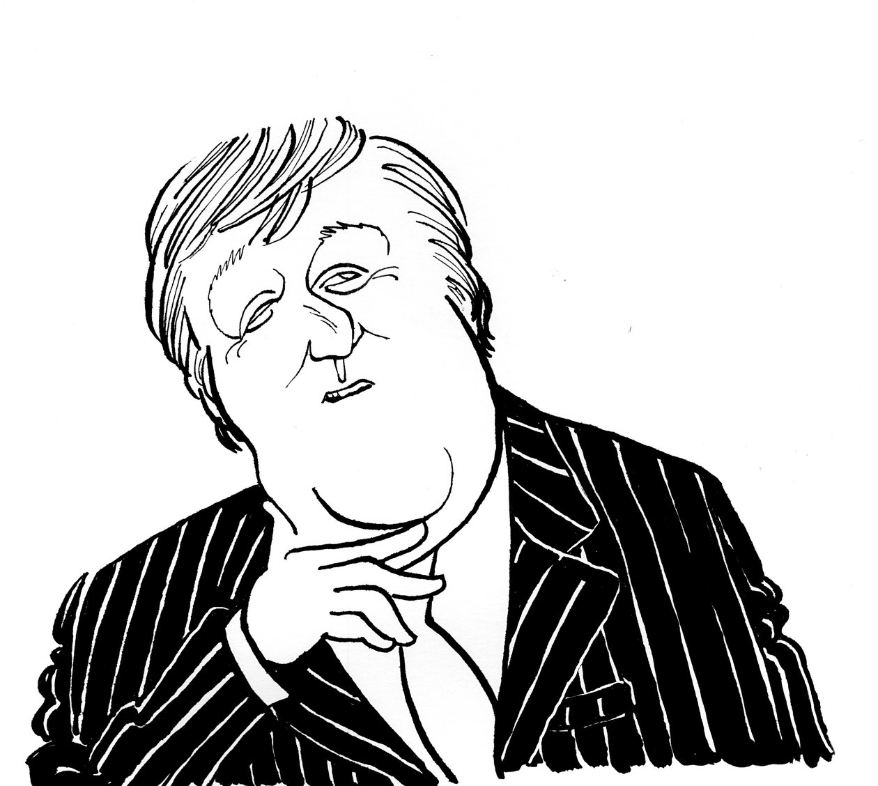 Stephen Fry - karikatyyri John Minnionilta tekijältä John Minnion