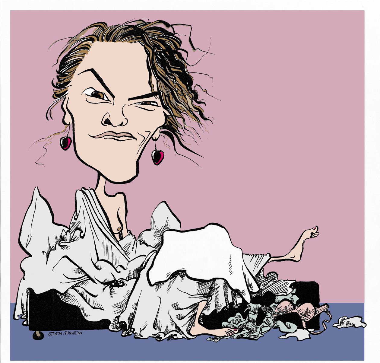 Tracey Emin, karikatyyri tekijältä John Minnion