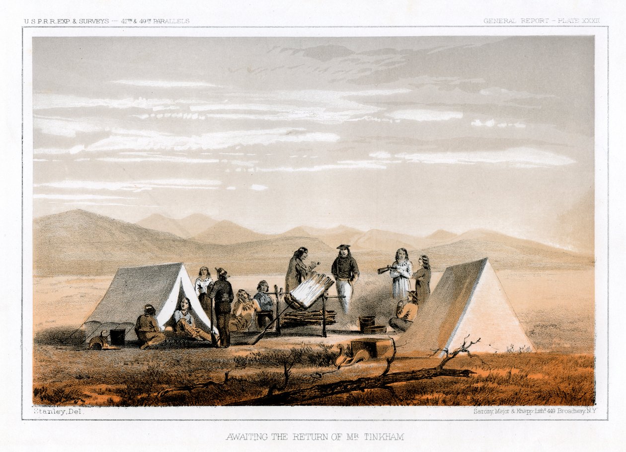 Odottaa herra Tinkhamin paluuta, 1856. tekijältä John Mix Stanley