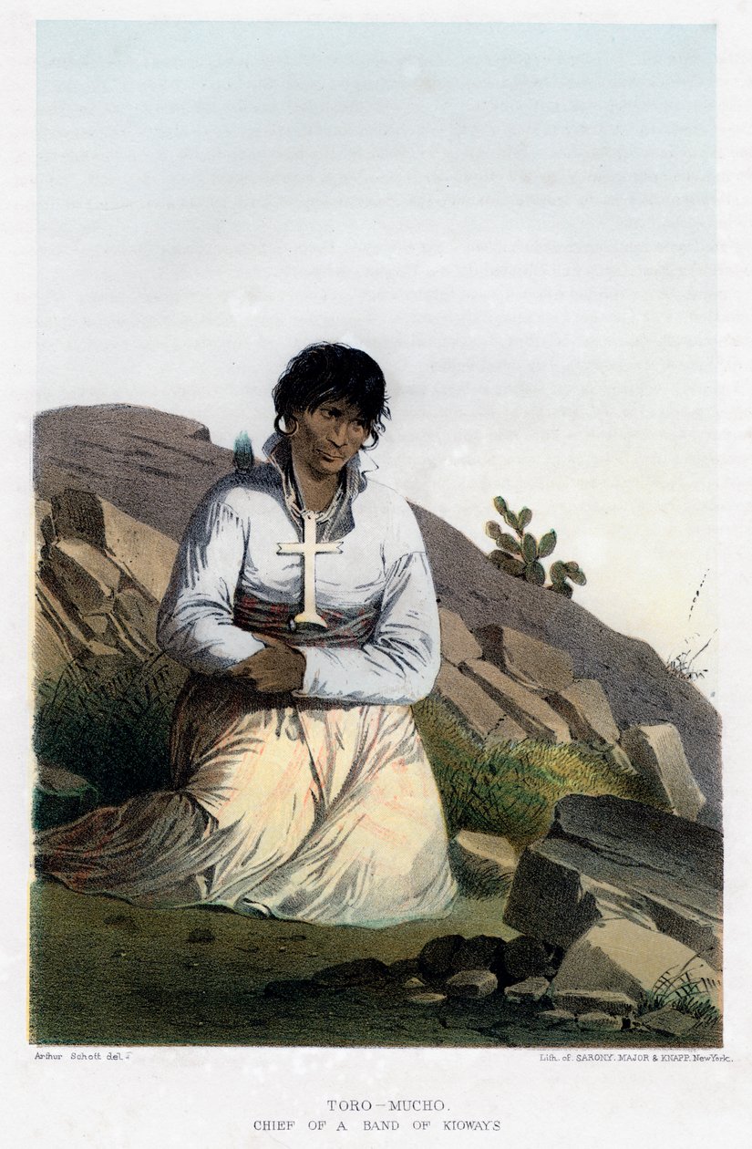 Toro-Mucho, Kioways-yhtyeen päällikkö, 1856. tekijältä John Mix Stanley