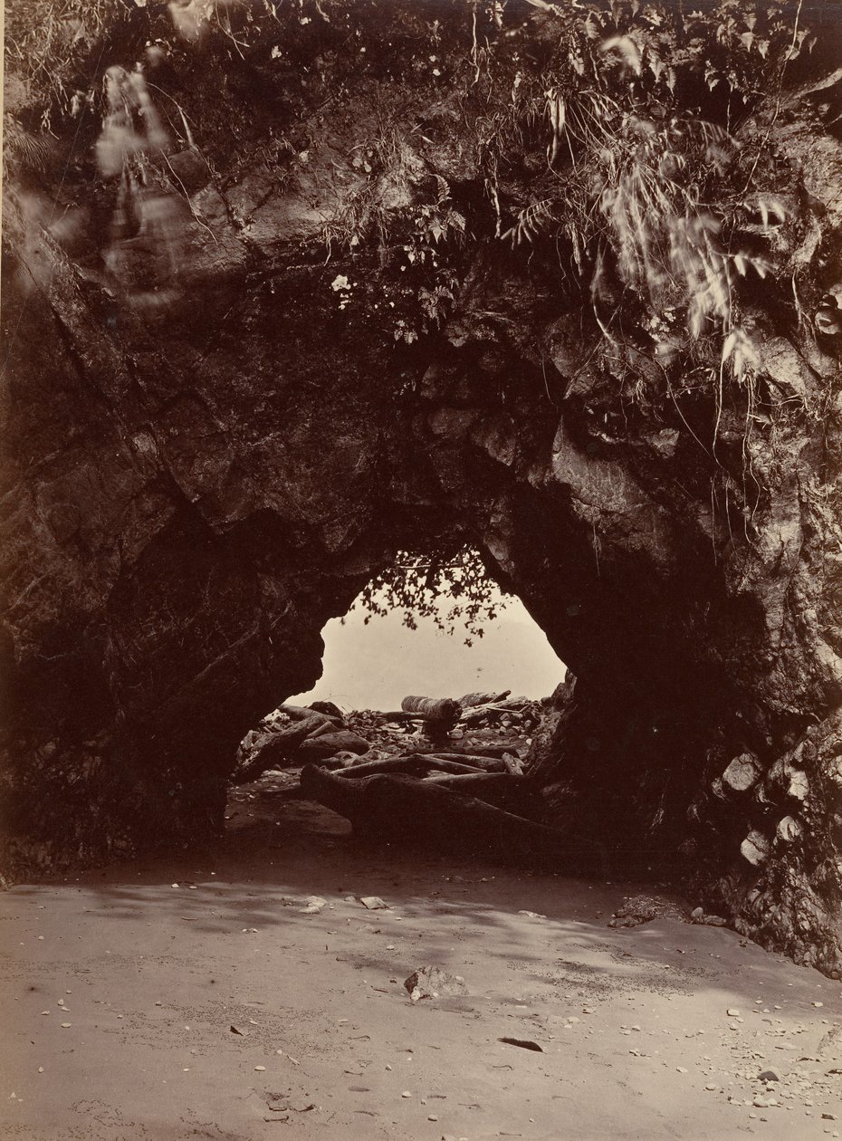 Trooppinen maisema, luonnonkaari, Cupica Bay, 1871. tekijältä John Moran