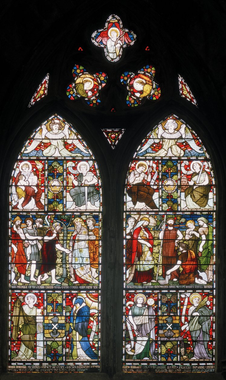 Paisley Abbey, Cottire & Co, John Moyr Smith, Temperence, Faith jne., 1873 tekijältä John Moyr attr.to Smith