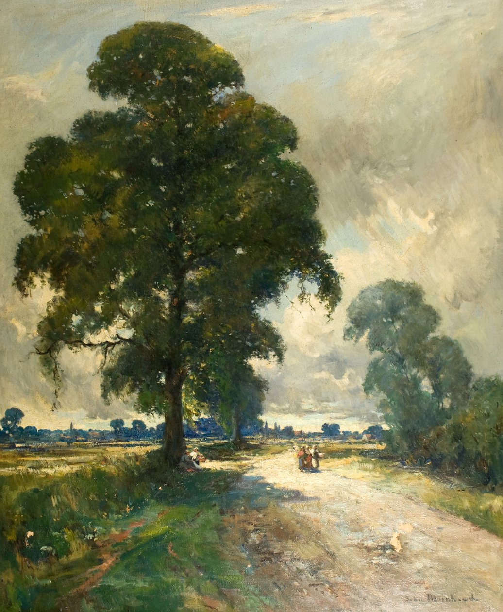 Road to St Ives (öljy kankaalle) tekijältä John Muirhead