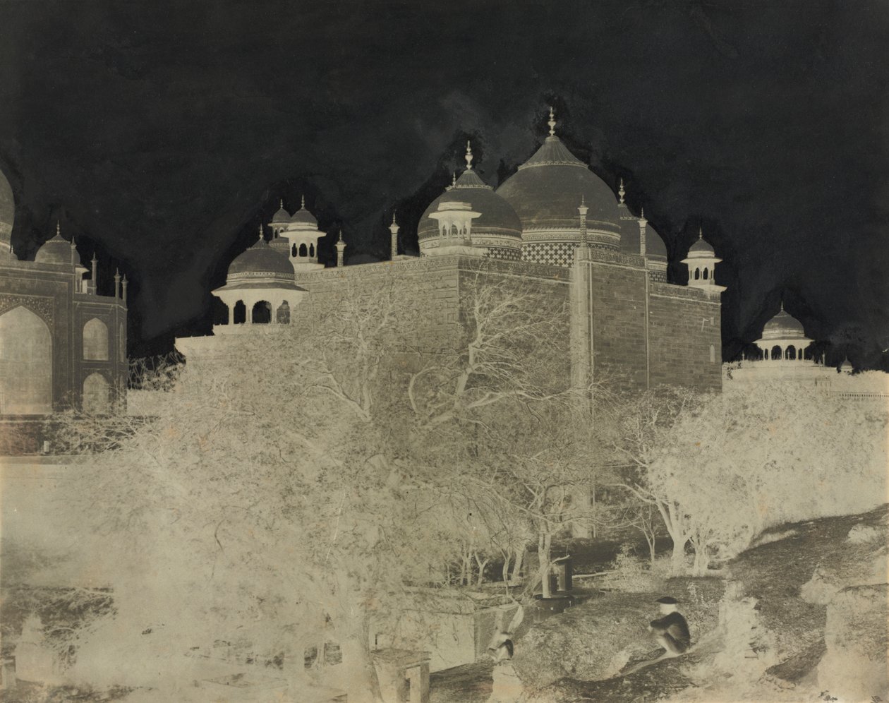 Taj Mahal, Näkymä lepotalon takaa, kuvalla tekijältä John Murray