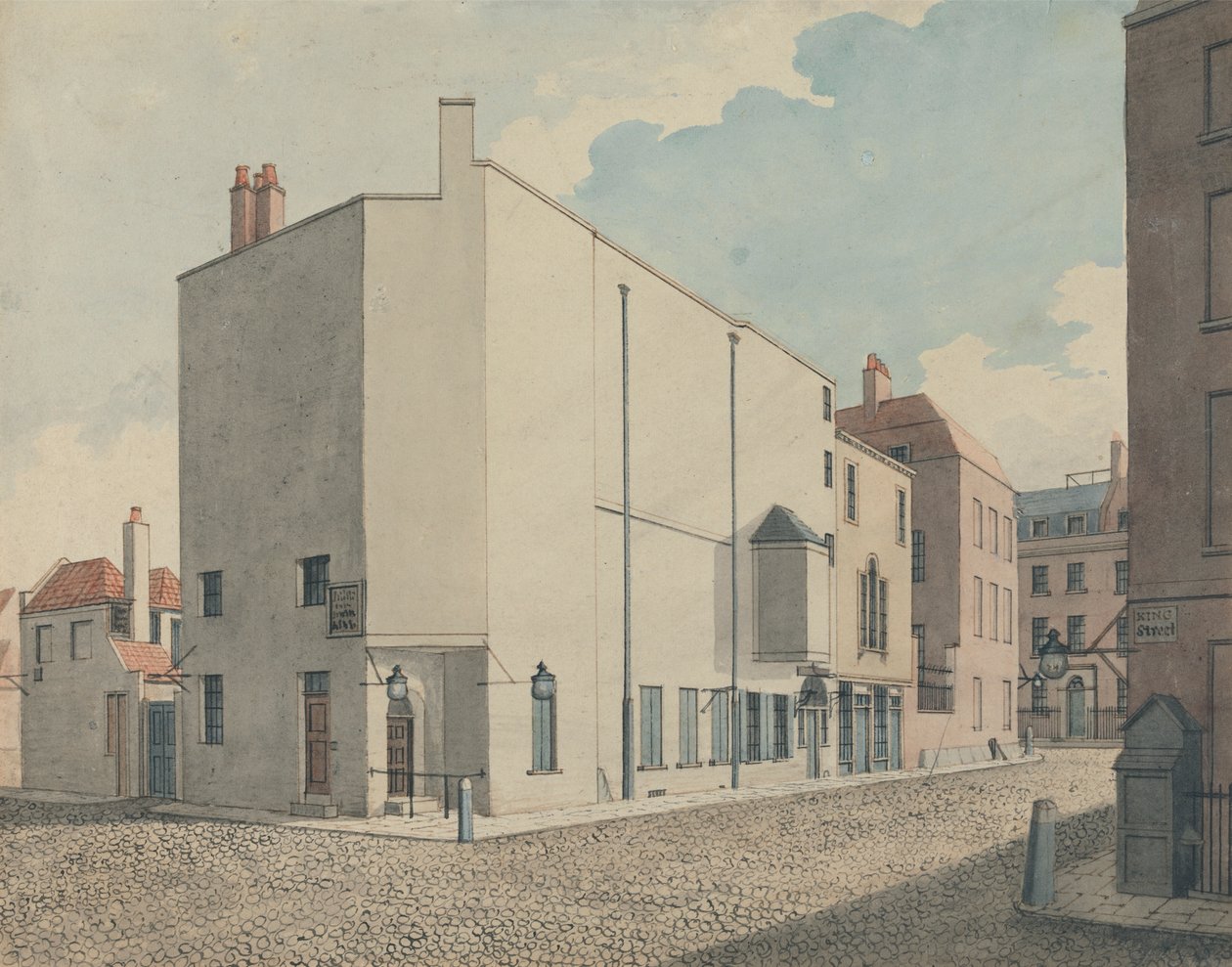 Argyll Concert Rooms, Regent Street, Lontoo: Perspective tekijältä John Nash