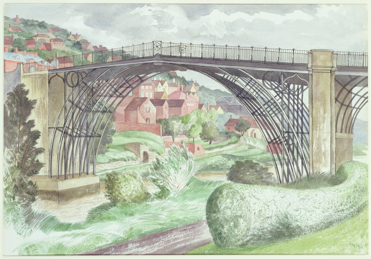 Ironbridge, Shropshire, n. 1960 (wc paperilla) tekijältä John Nash