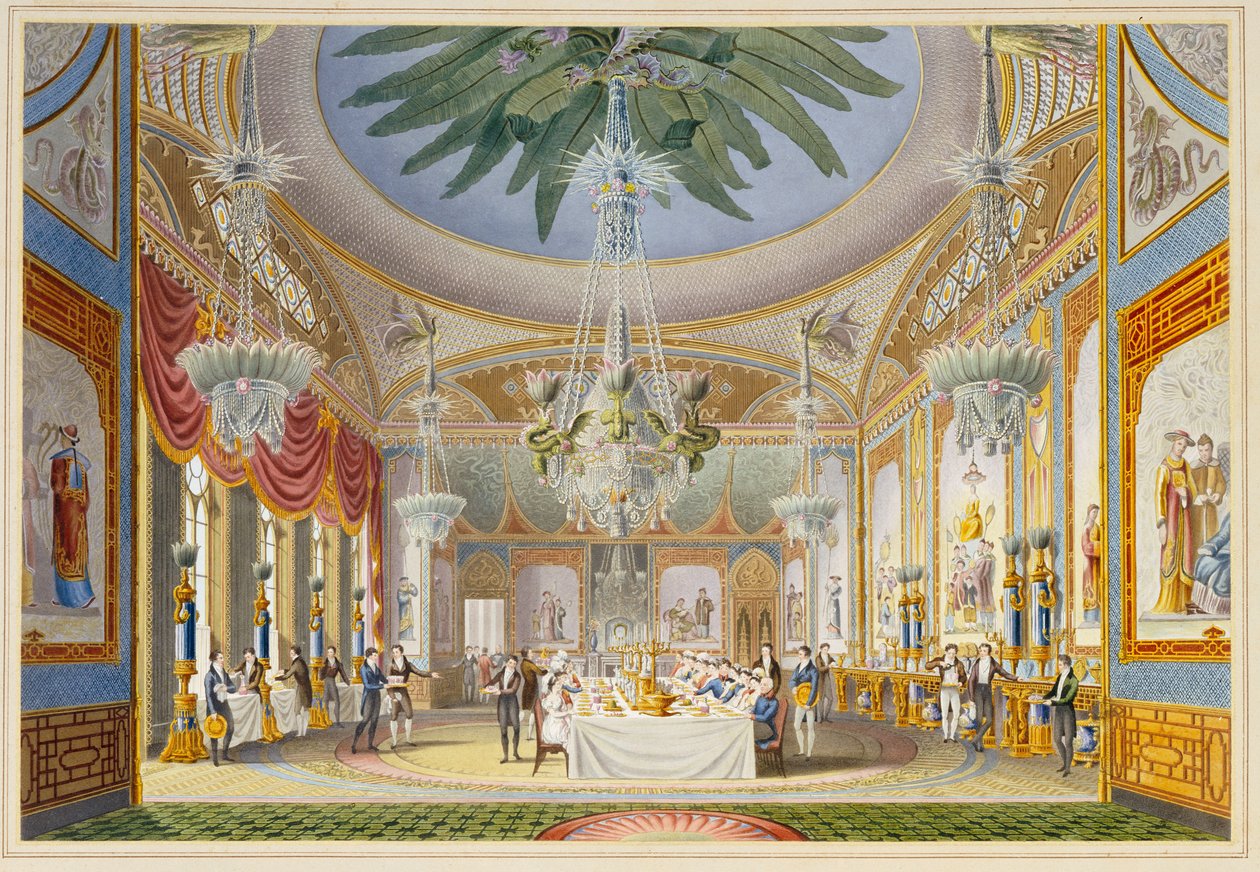 Juhlasali Royal Pavilionissa, Brighton, 1826 tekijältä John Nash