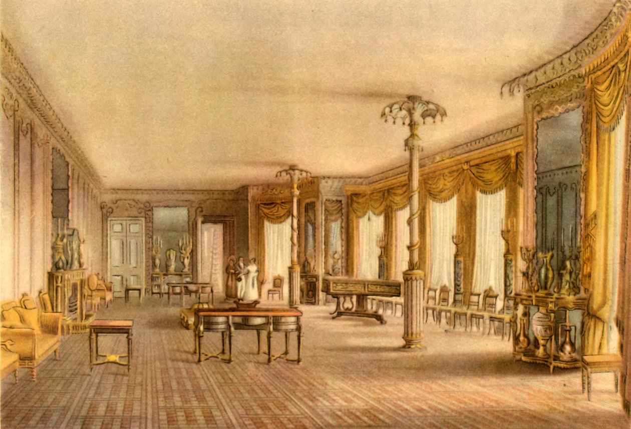 The North Drawing-Room, Royal Pavilion, Brighton, East Sussex, 1824, 1946. finlandès tekijältä John Nash