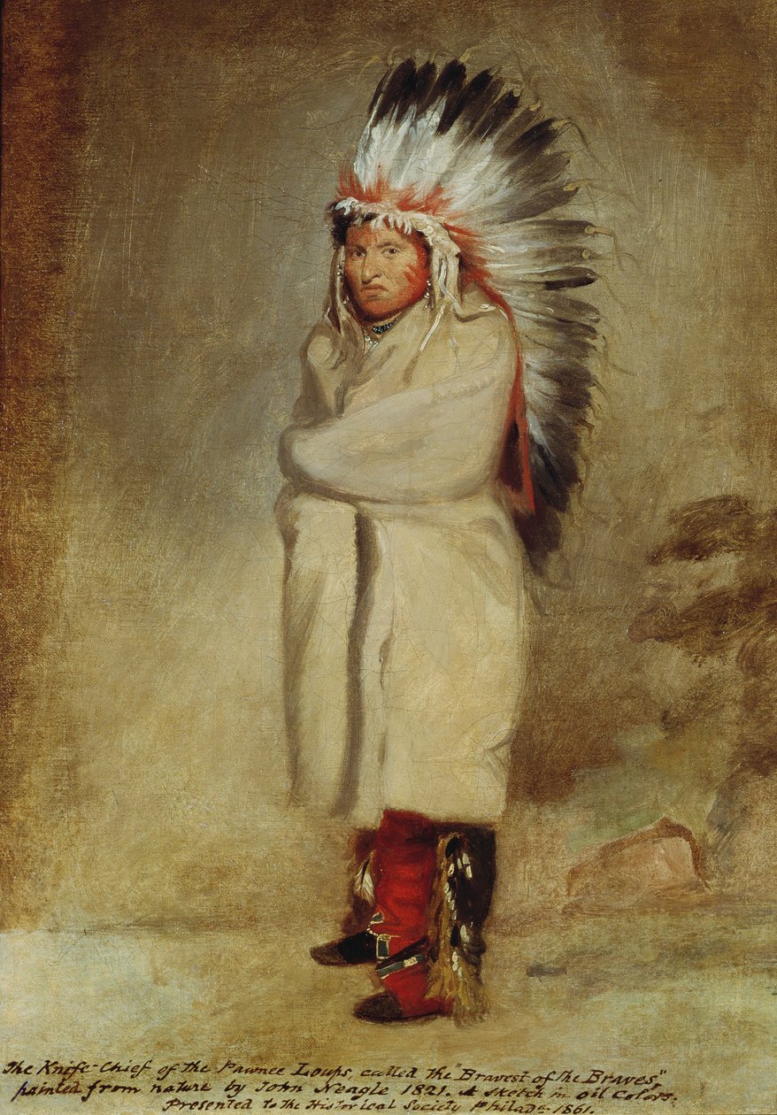 Pawnee Loupin veitsipäällikkö, 1821 tekijältä John Neagle