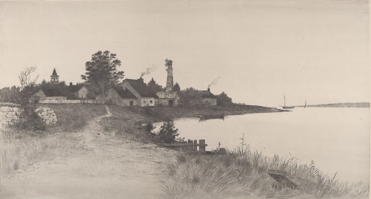 Nimetön rannikkokohtaus, 1891. tekijältä John O. Anderson