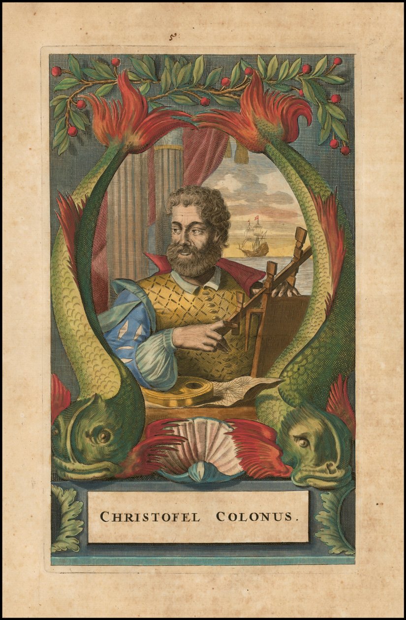 John Ogilbyn vuonna 1671 tekemä kuva Kristoffer Kolumbuksesta. tekijältä John Ogilby