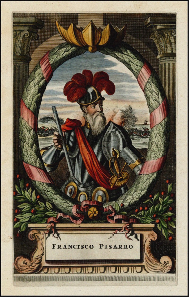 Francisco Pizarro, 1671 tekijältä John Ogilby