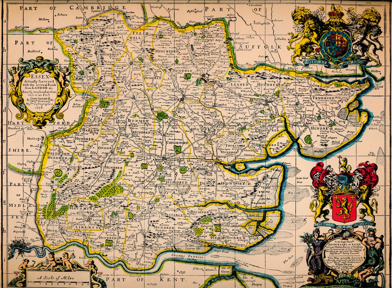 "Essexin kartta", 1678 tekijältä John Ogilby