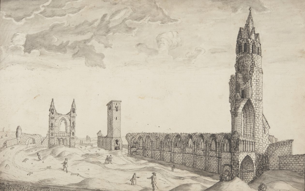 St Andrews Delineated (kynä ja pese paperille) tekijältä John Oliphant