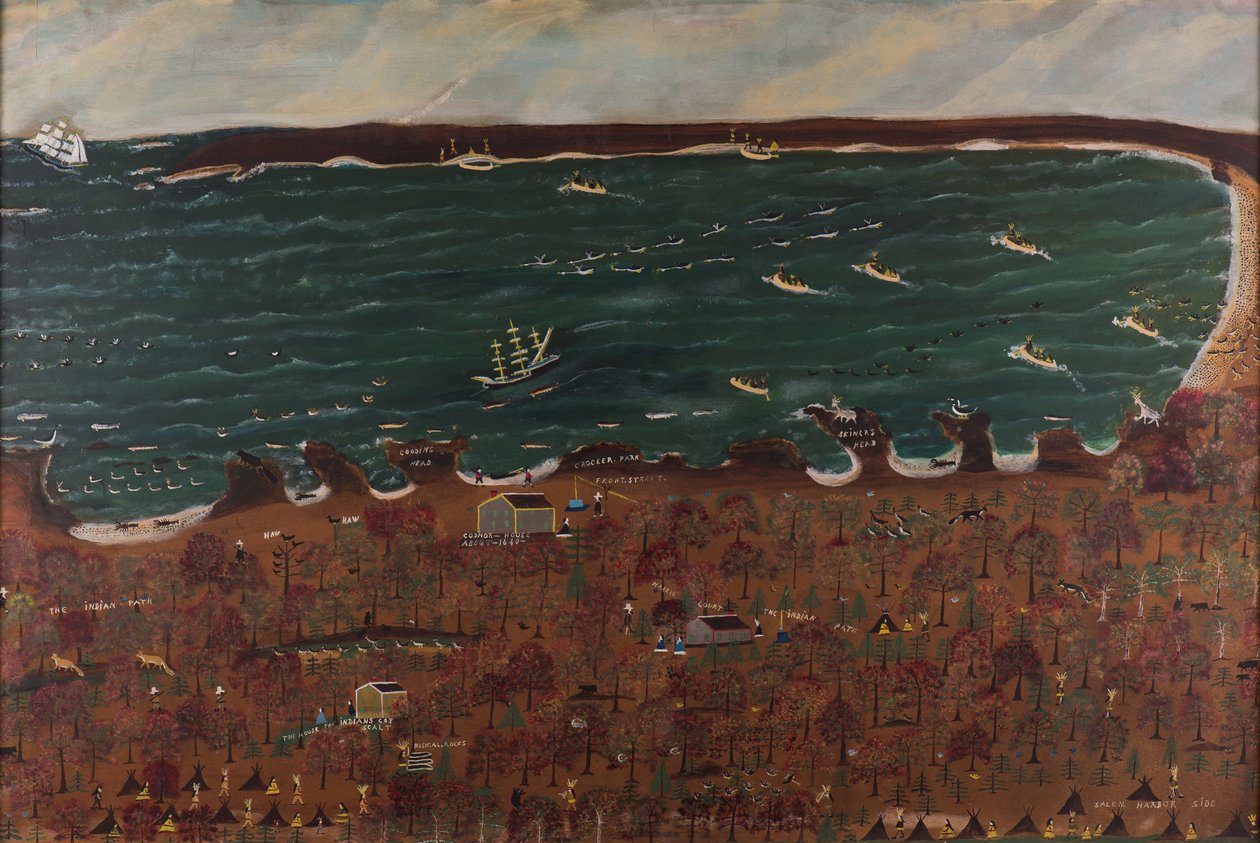 Intian leiri Marbleheadissa, 1920-28 (öljy kuitulevylle) tekijältä John Orne Johnson Frost