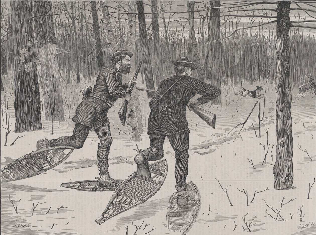 Deer-Stalking in the Adirondacks in Winter Joka lauantai, Vol. II, New Serie..., 21. tammikuuta 1871. tekijältä John Parker Davis