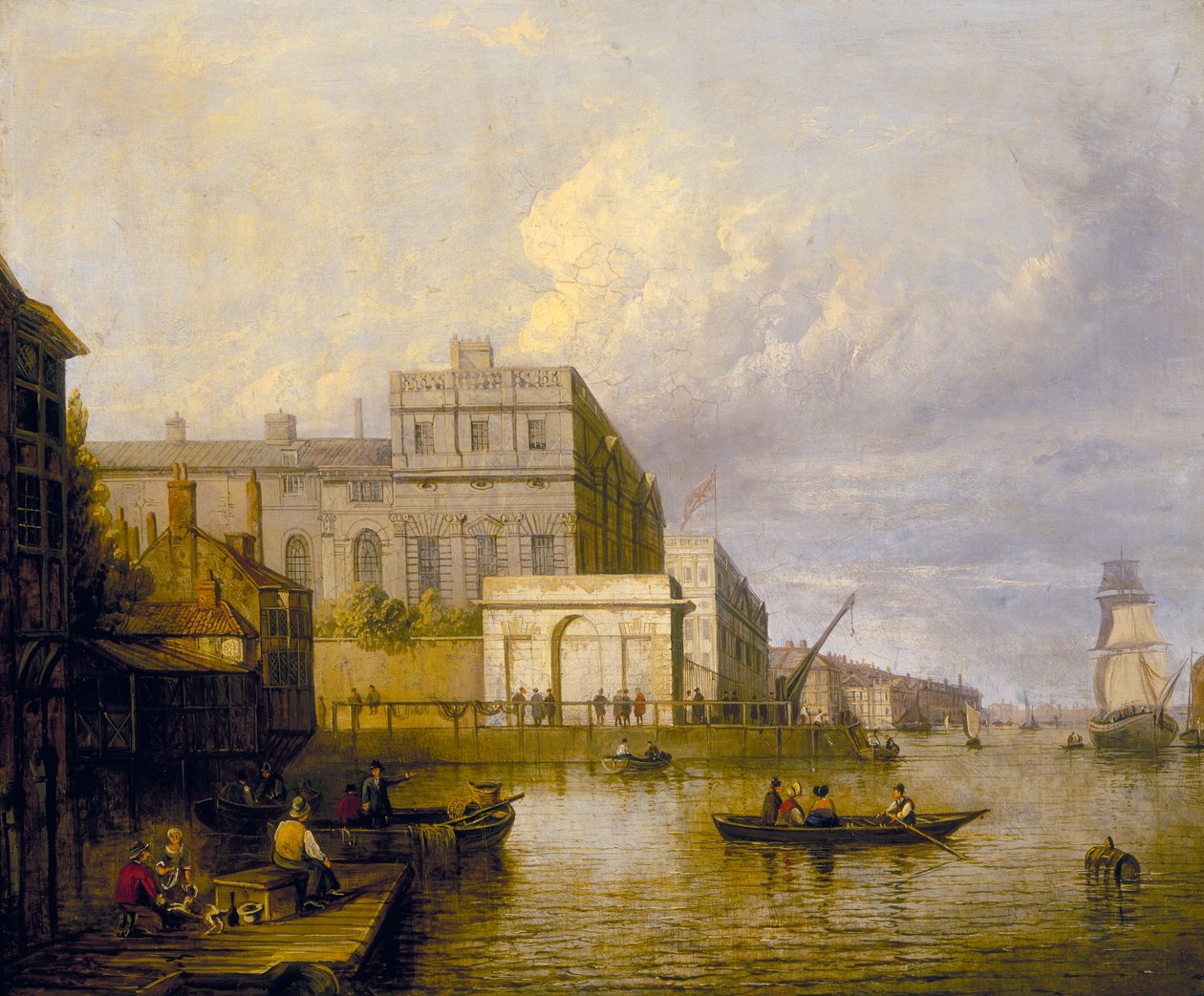 "Greenwich Hospital from the River", 1835 tekijältä John Paul