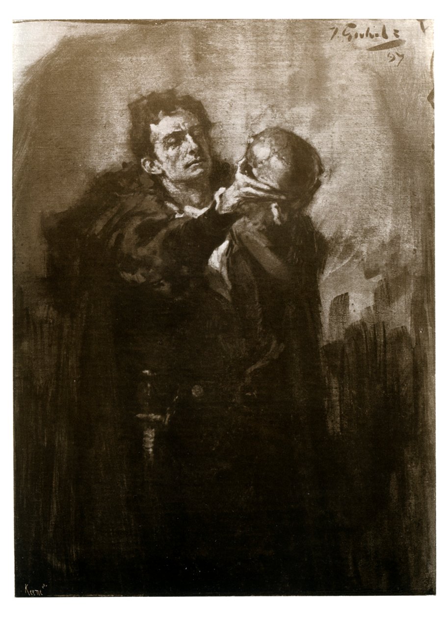 Forbes-Robertson Hamletina, 1800-luvun loppu. tekijältä John Percival Gulich